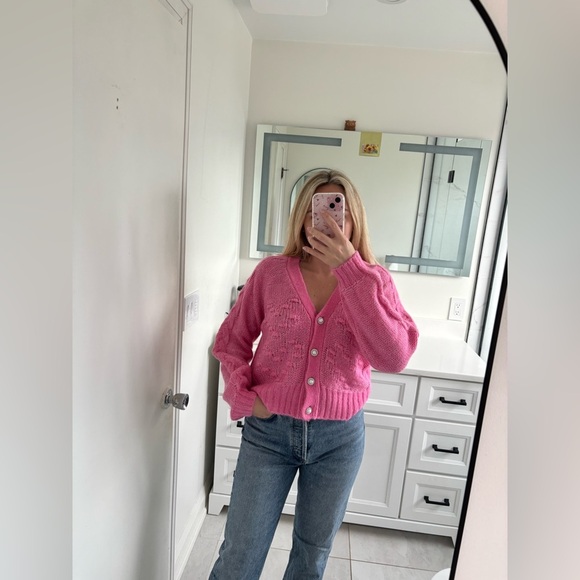 Yas Heartie Knit Cardigan Wool/Alpaca Blend NWT - Picture 14 of 14